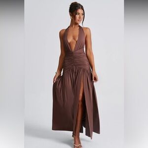 MELANIA MAXI DRESS - CHOCOLATE